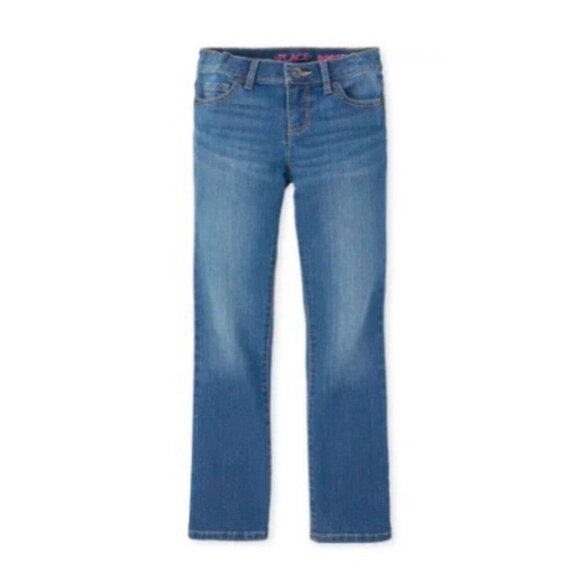 Children's Place Girls Medium Wash Bootcut Jeans Size 12 - Picture 1 of 7